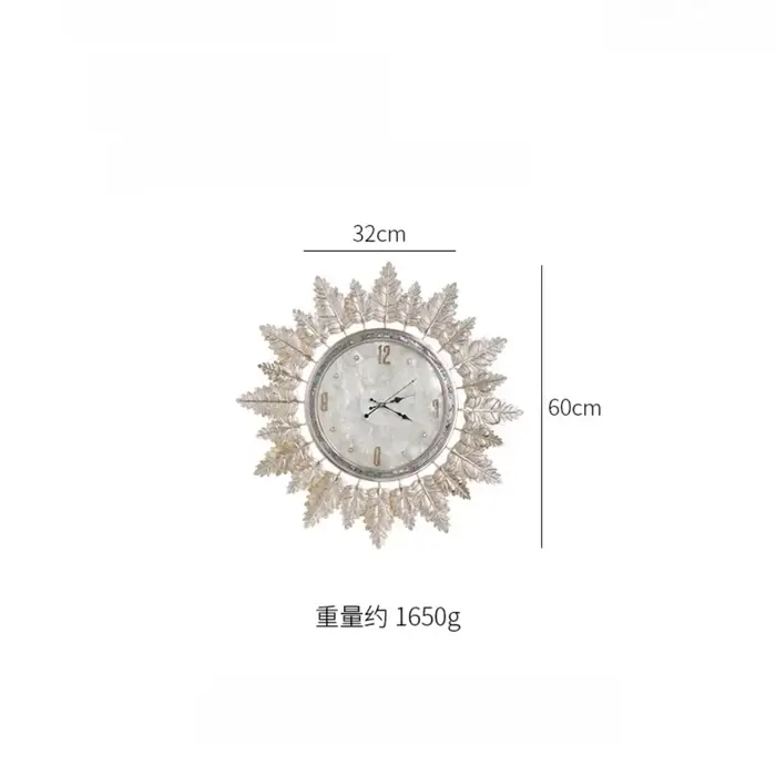 Horloges murales au Design nordique salon moderne Horloge murale ronde de luxe Unique silencieux Pendule