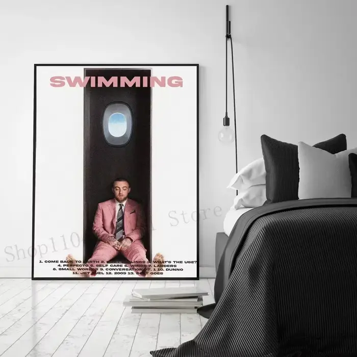 R-rape Mac Miller natation esthétique toile peinture affiche mur Art photo chambre décoration
