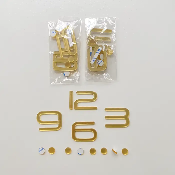 Chiffres d'horloge 3CM avec adhésif 3M au dos