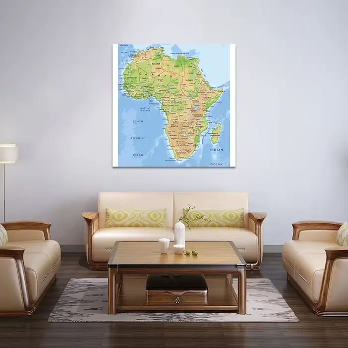 Carte topographique de l'Afrique