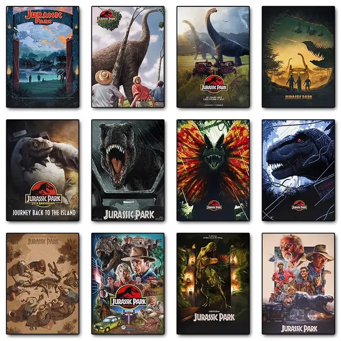 Affiches de films classiques vintage Jurassic Park