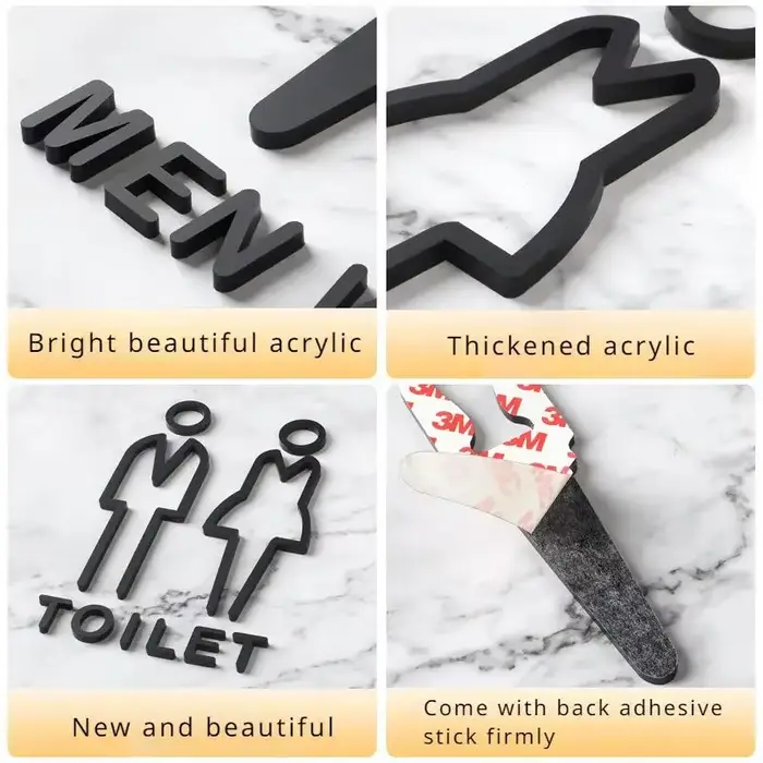 Autocollants muraux pour porte de salle de bain