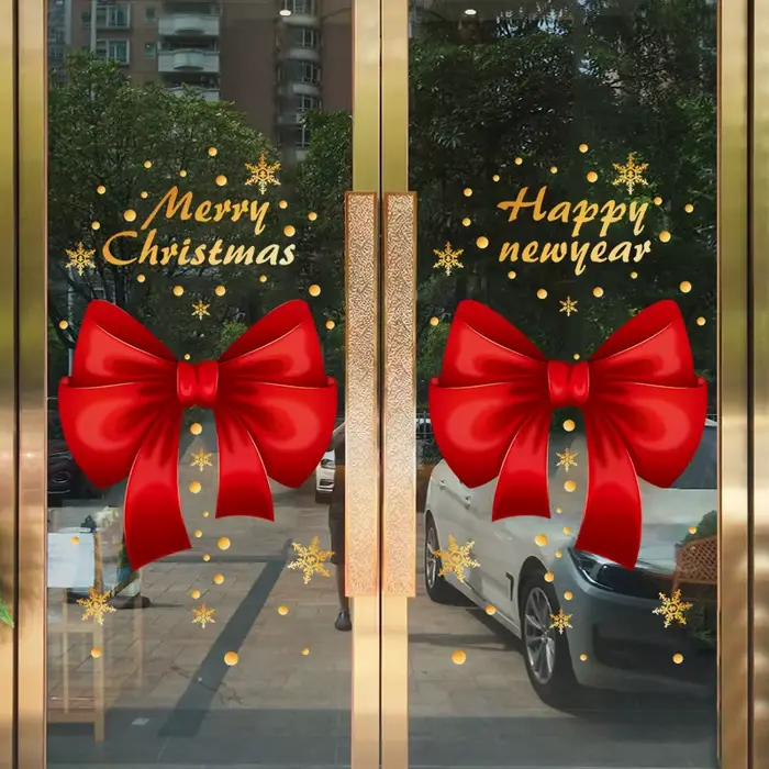 Autocollants muraux joyeux noël pour fenêtre