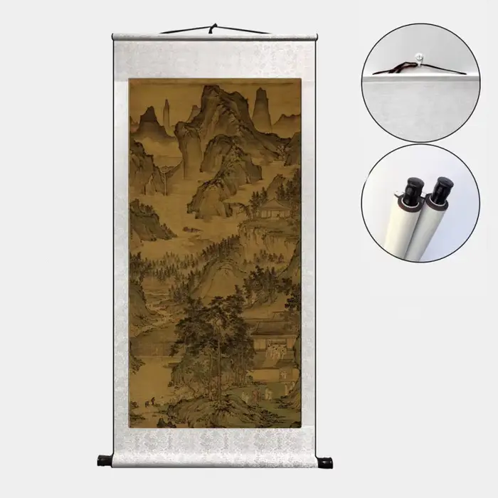 Peinture de paysage antique, défilement traditionnel chinois, défilement décoratif pour salon et étu