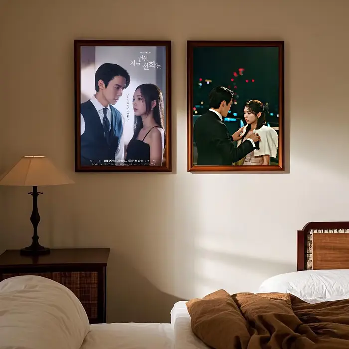 Drame coréen lorsque le téléphone anneaux affiche HD art mur collant étanche maison salon chambre bar décoration esthétique