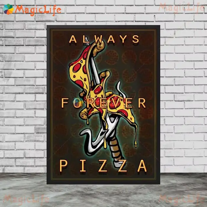 Affiches de décoration de magasin de Pizza amusantes de cuisine
