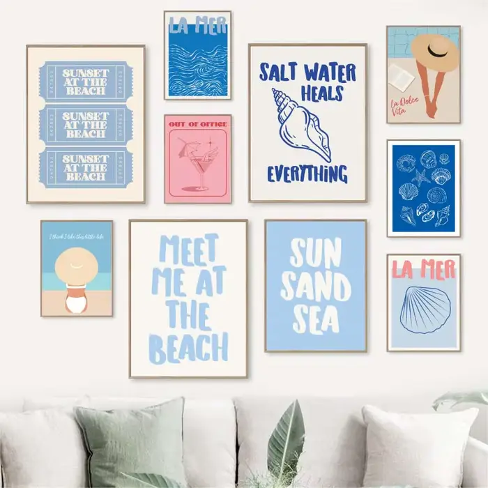 Affiche de coquillages Meet Me At The Beach