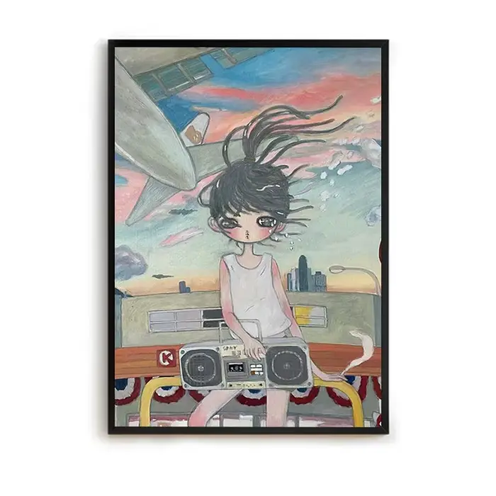 Aya Takano – imprimés décoratifs, peinture murale sur toile pour décors de chambre à coucher, affich