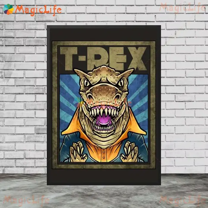 Affiches de dinosaures jurassiques couleur dessin animé dinosaure