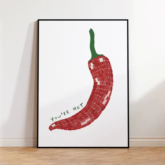 Chic vous êtes chaud rouge Chili poivre mur Art imprime toile peinture affiche photo pour salon lit