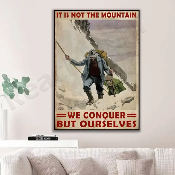 Affiche de camping d'alpinisme