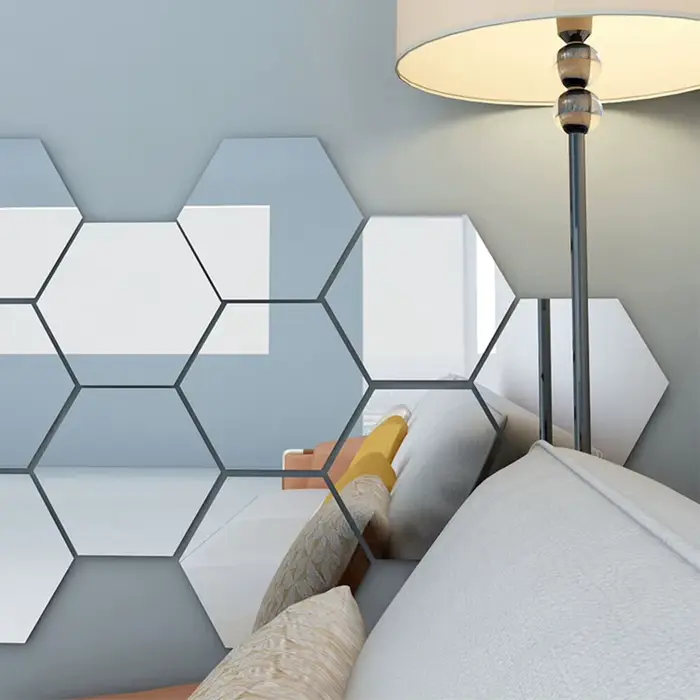 Autocollant mural pour miroir, 1 pièce, Film adhésif auto-adhésif pour décorations de salle de bains
