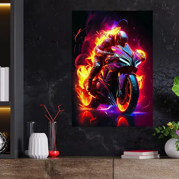 Affiches de motocycliste modernes, Punk Girl, course de moto, peinture sur toile imprimée, images d'art murales pour chambre, décoration de maison, Cuadro