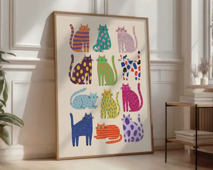 Impression d'art de chat fantaisiste