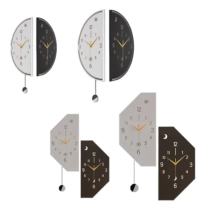 Horloge murale d'angle à deux visages