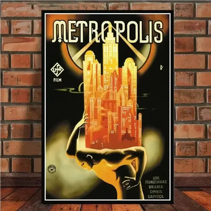 Toile d'art mural de film Metropolis Vintage des années 80, affiches imprimées pour décor de salon