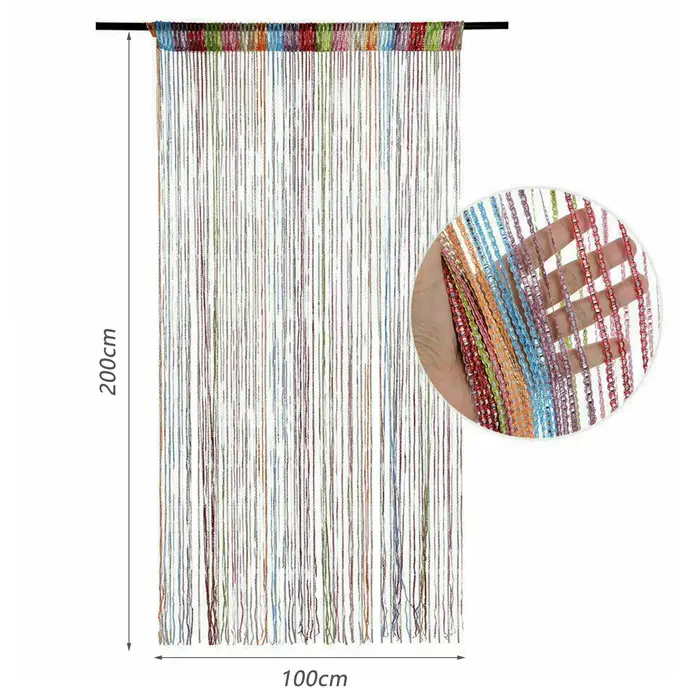 Rideau de porte décoratif, panneau mural, frange, fenêtre, diviseur de pièce, aveugle pour décoration de diviseur de salon