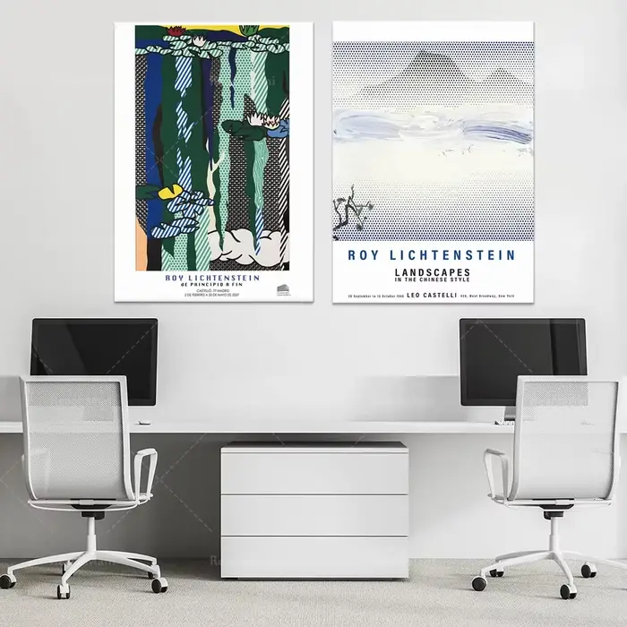 Roy Lichtenstein imprimés de paysages chinois