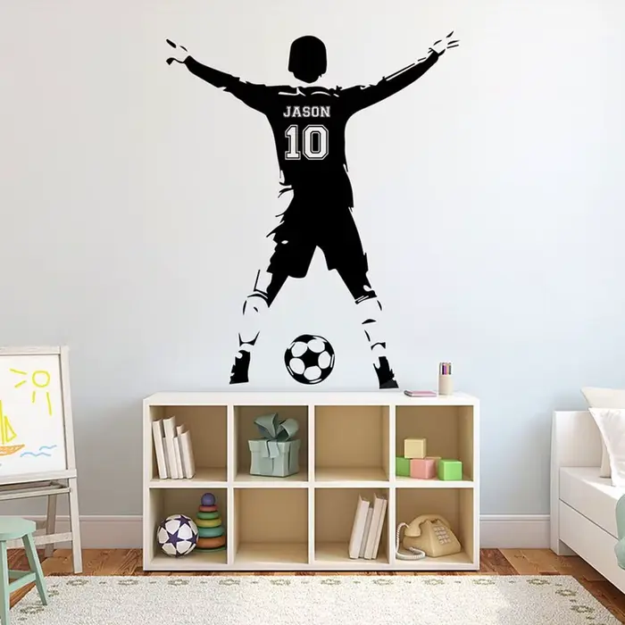 Décoration artistique murale-autocollant mural de Football pour chambre d'enfants et de garçons