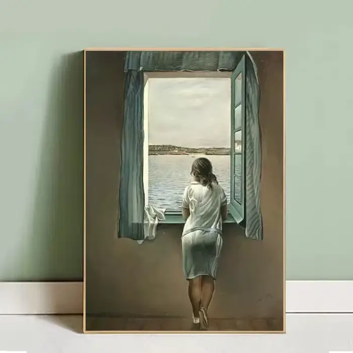 Affiches et impressions sur toile de la femme à la fenêtre de Salvador Dali