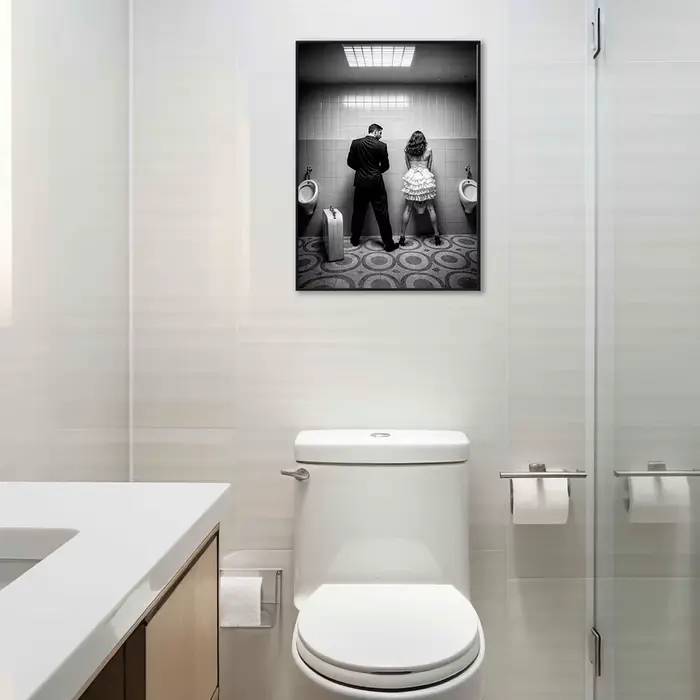 Affiches artistiques amusantes pour salle de bains