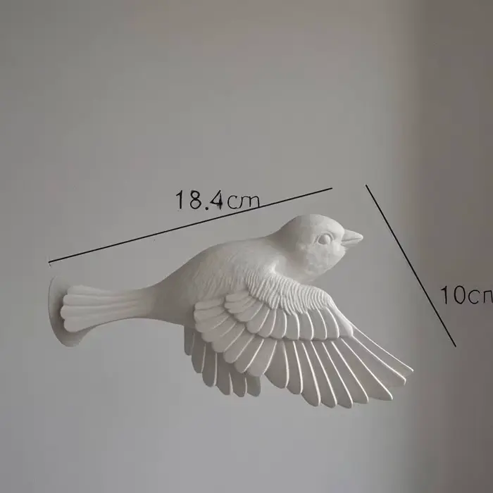 Décoration murale européenne en relief avec oiseaux