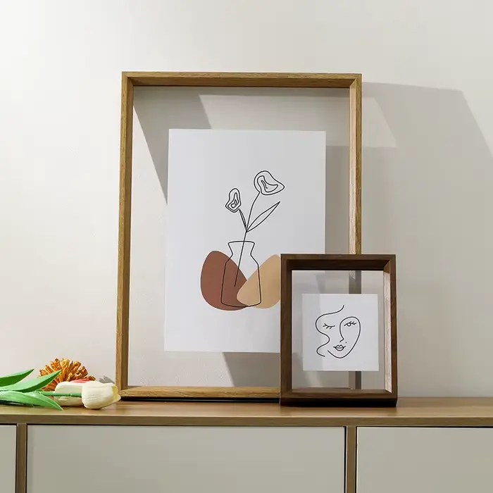 Cadre photo transparent double face pour table de calligraphie