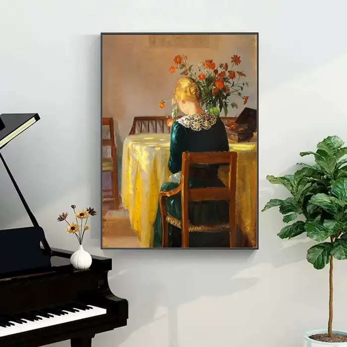 Peinture à l'huile Antique sur toile pour femme