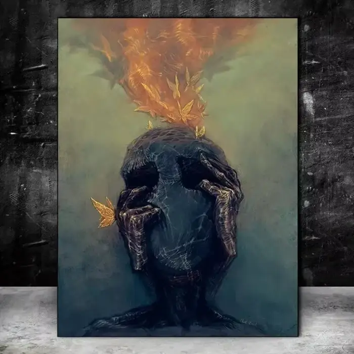 Zdzisław Beksiński oeuvre affiche imprime polonais surréaliste sombre toile peinture gothique mur Art pour salon décor à la maison