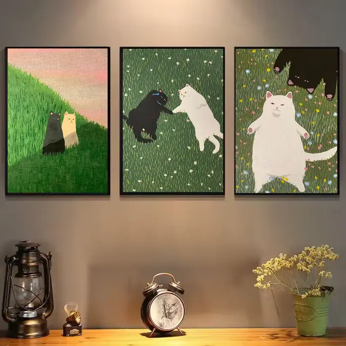 Affiche de chat d'amoureux drôle et mignon