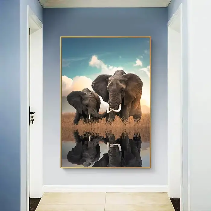 Affiches de famille d'éléphant quelque part