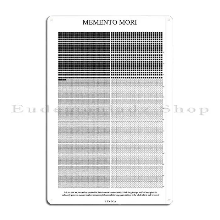 Affiche de calendrier de vie de Memento Mori