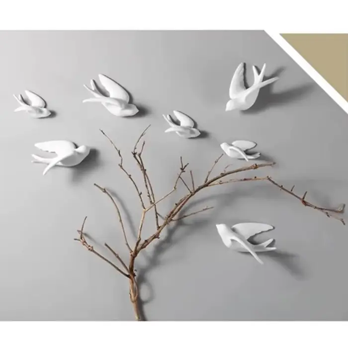 Hirondelles en céramique moineau 3D simples oiseaux