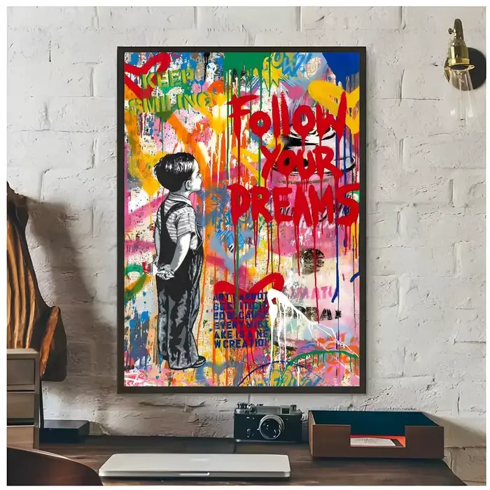 Affiche de style graffiti street art