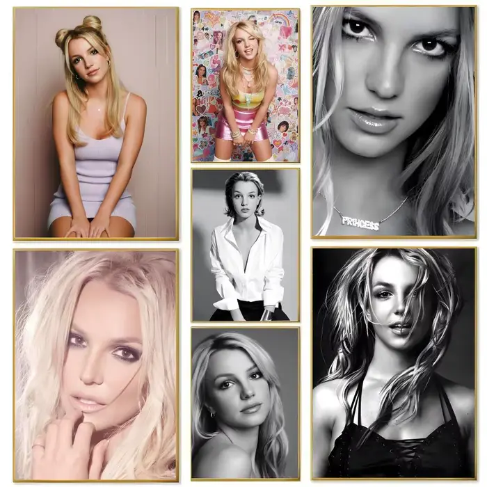 Affiches autocollantes Singer B-Britney S-Spears