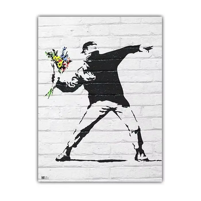 Affiche d'impression artistique Graffiti de Culture de rue, peinture sur toile, Art mural Banksy, sa