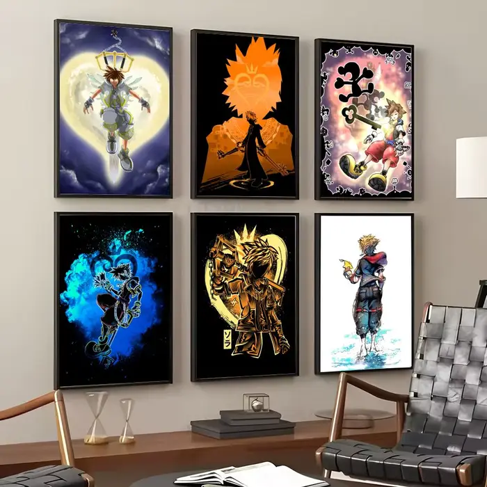 K-Kingdom Hearts – peinture calligraphique sur toile de coton