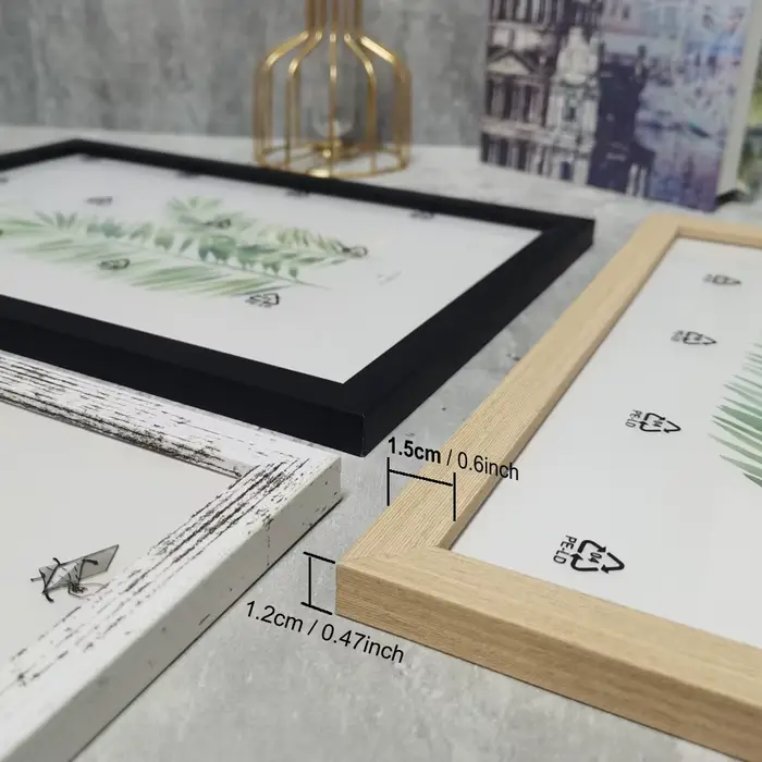 3 pièces cadres Photo en bois pour mur Photo 10X15 15X20 20X25 A4 cadre Photo support pour photos Ph