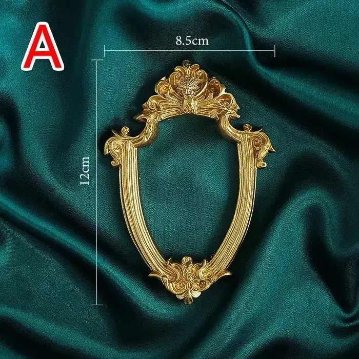 Cadre Photo rétro doré, bijoux pour Nail Art, décoration de la maison, arrière-plan de photographie,