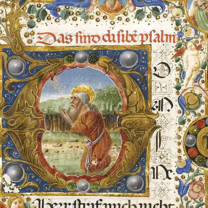 Affiches manuscrites éclairées sur le thème médiéval