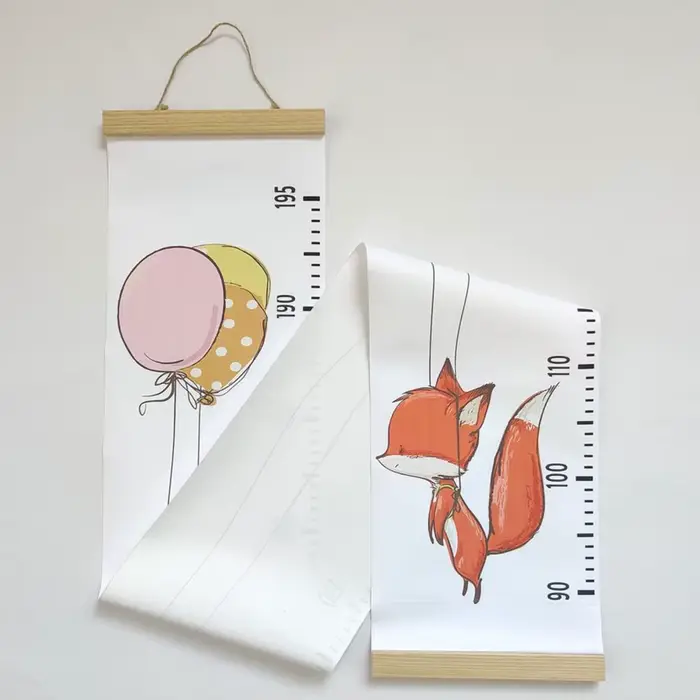Tableau de croissance mural en bois pour bébé, décoratif, avec règle de mesure de la hauteur, autocollant mural amovible pour chambre d'enfant