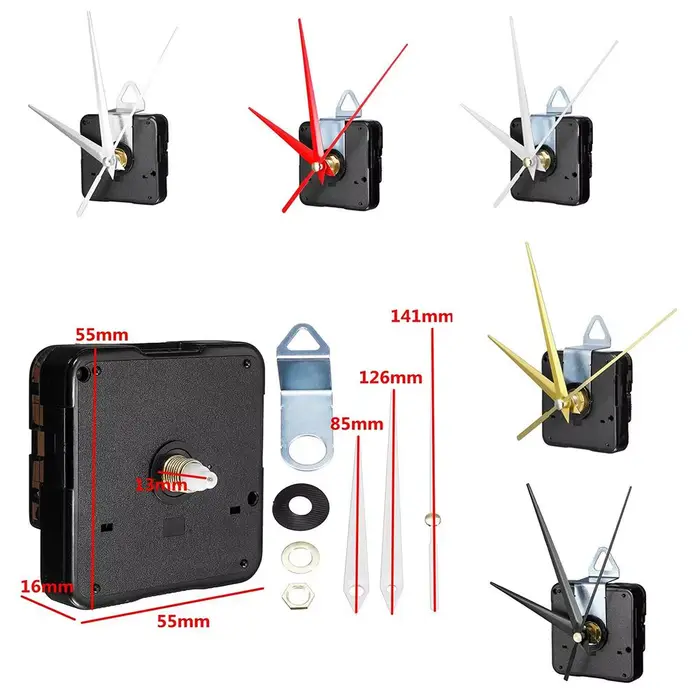 Ensemble silencieux bricolage Quartz horloge murale mécanisme de mouvement Kit remplacement décor à