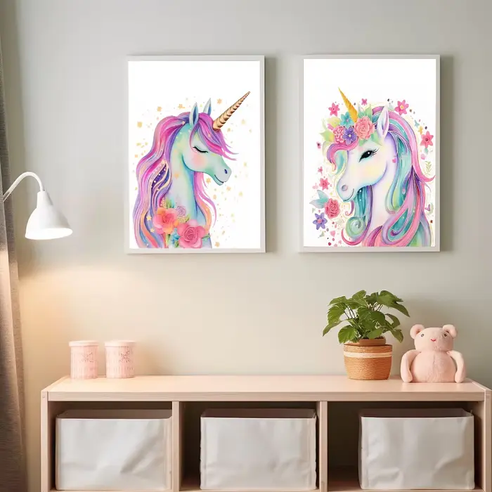 Art mural licorne, affiche de licorne imprimable