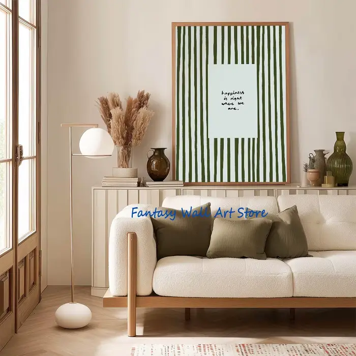 Impression « Happiness » : Décoration intérieure minimaliste