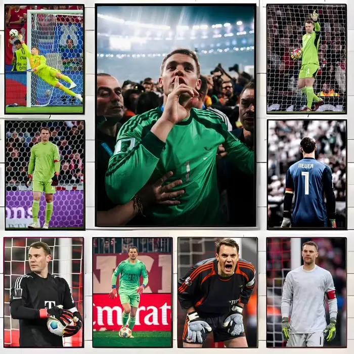 Affiche de l'étoile du football Manuel Neuer