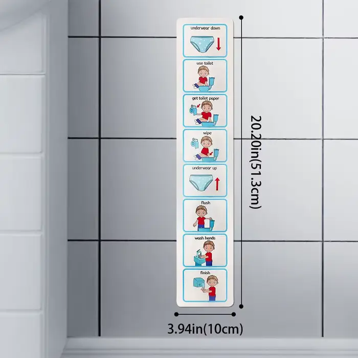 Formation à la propreté calendrier visuel tableau des toilettes calendrier cartes autocollantes pour