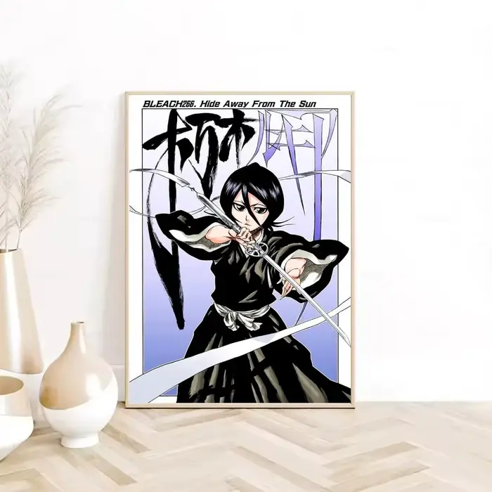 Affiche autocollante Anime B-BLEACH, autocollant en papier imperméable, décoration murale pour café