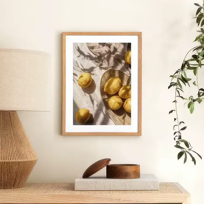 Affiche imprimée de récolte de fruits, citron, Olive, voitures et plantes, paysage, peinture sur toile d'art mural, décoration de salon de maison, automne