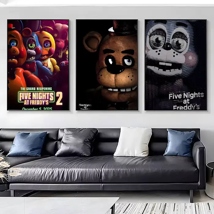 Affiche classique Five Nights at Freddy's (Fnaf) sur toile HD