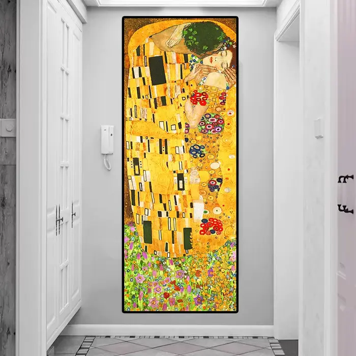 Artiste Gustav Klimt baiser Collection abstraite peinture à l'huile sur toile affiches et imprimés Cuadros mur Art photos pour salon